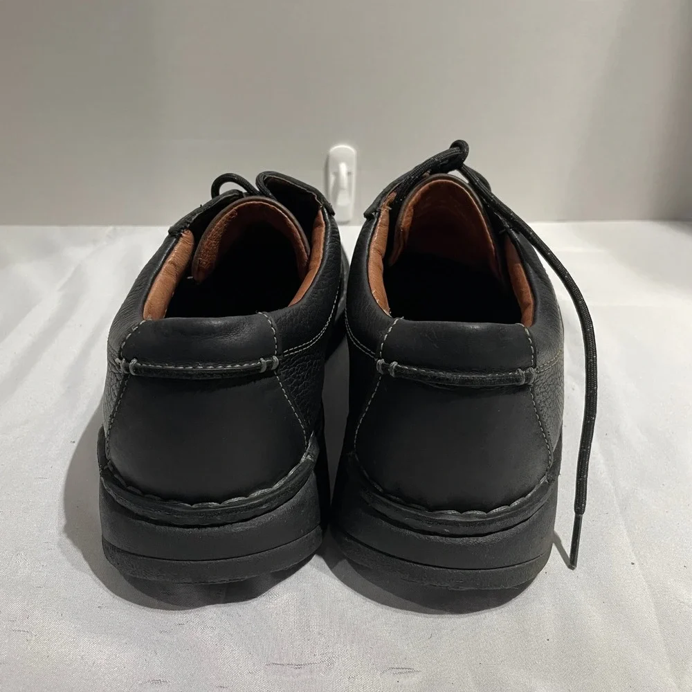 Clarks Mens 30345 Black Leather Lace Up Casual Oxford‎ Shoes Size 11M